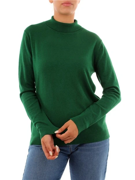 MAGLIA DOLCEVITA IN PUNTO RASATO DONNA VERDE