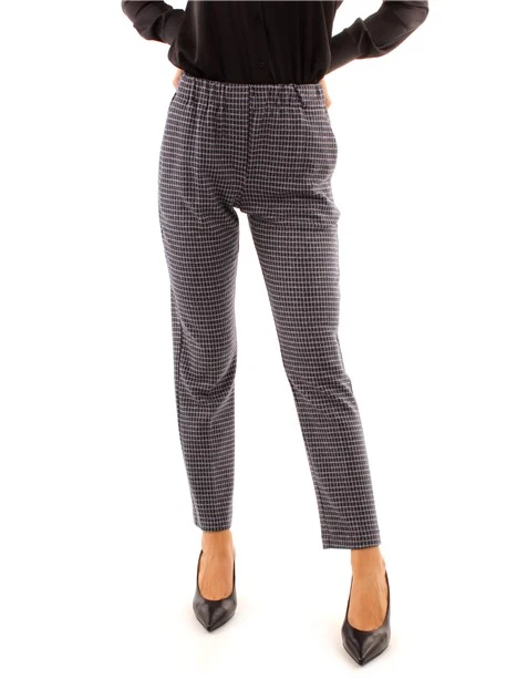 PANTALONI CHINO CON ELASTICO IN JACQUARD DONNA GRIGIO