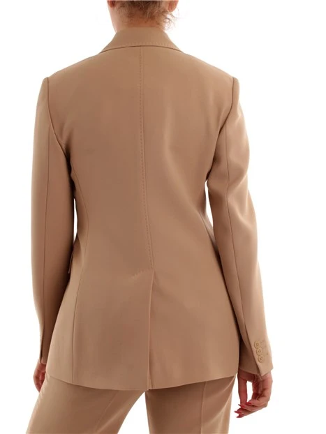 GIACCA BLAZER MONOPETTO MONOCOLORE DONNA BEIGE