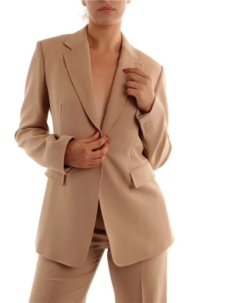 GIACCA BLAZER MONOPETTO MONOCOLORE DONNA BEIGE