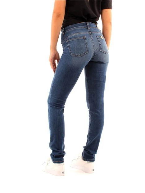 JEANS SKINNY IN DENIM MISTO COTONE DONNA BLU