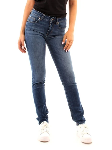 JEANS SKINNY IN DENIM MISTO COTONE DONNA BLU