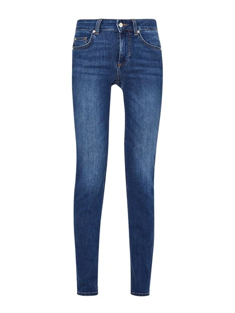 JEANS SKINNY IN DENIM MISTO COTONE DONNA BLU