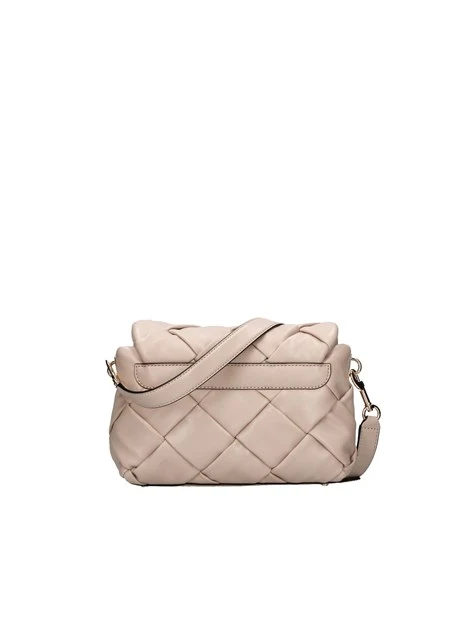 BORSA A SPALLA ZAINA FLAP INTRECCIATA DONNA BEIGE