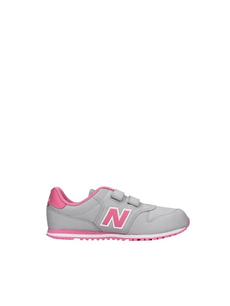 SNEAKERS 500 CON DOPPIO STRAPPO BAMBINA GRIGIO E ROSA