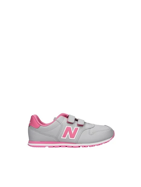 SNEAKERS 500 CON DOPPIO STRAPPO BAMBINA GRIGIO E ROSA