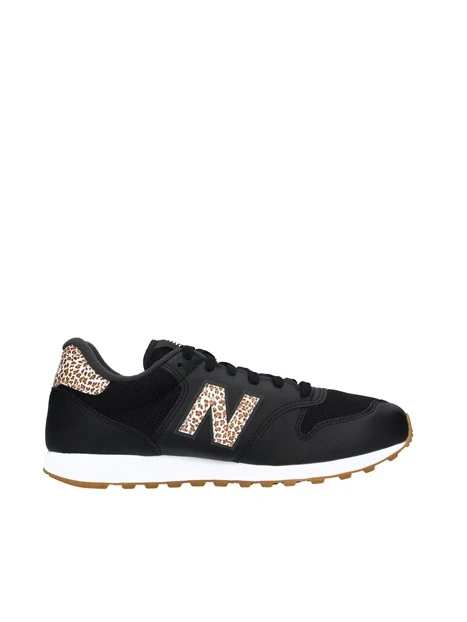 SNEAKERS BASSE 500 CON LOGO LEOPARDATO DONNA NERO