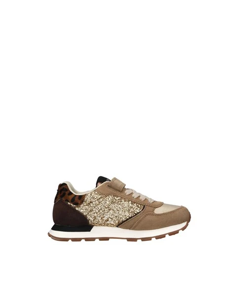 SNEAKERS KELLY BIG GLITTER CON STRAPPO BAMBINA ORO