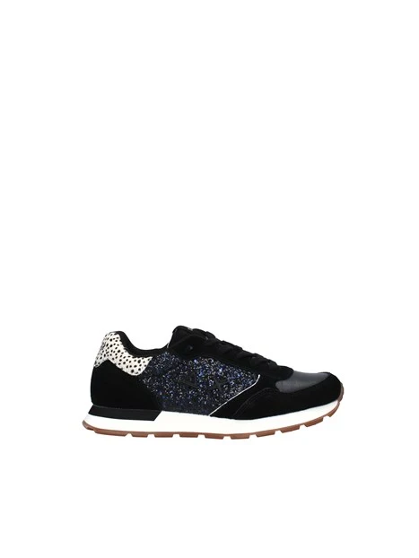 SNEAKERS KELLY BIG GLITTER  CON LOGO BAMBINA NERO