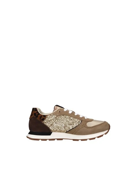 SNEAKERS KELLY BIG GLITTER  CON LOGO BAMBINA ORO