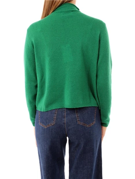 MAGLIA DOLCEVITA IN PURO CASHMERE DONNA VERDE