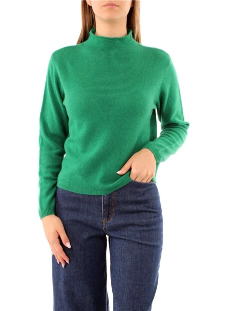 MAGLIA DOLCEVITA IN PURO CASHMERE DONNA VERDE