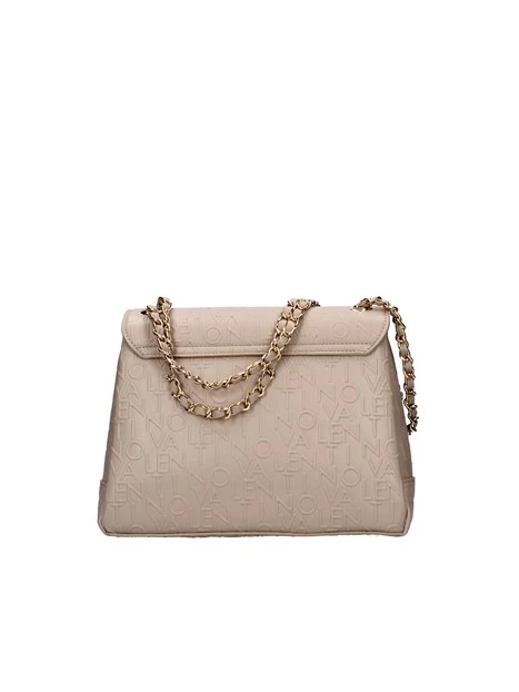 BORSA A SPALLA CON LETTERE DONNA BEIGE