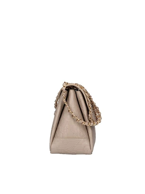 BORSA A SPALLA CON LETTERE DONNA BEIGE