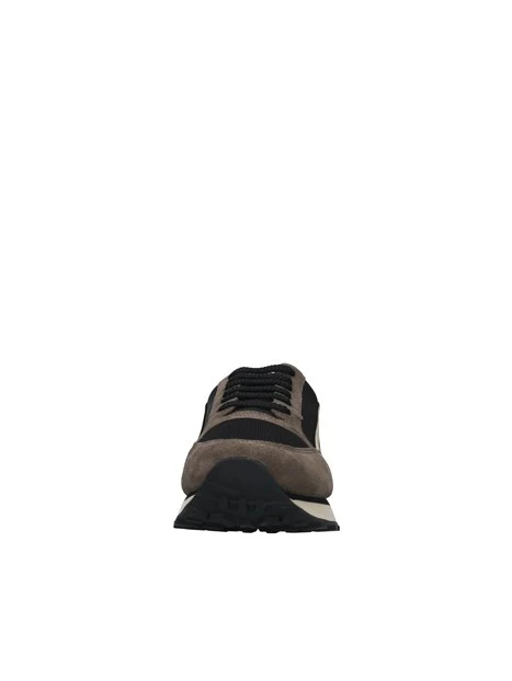 SNEAKERS CON LOGO LATERALE UOMO NERO E MARRONE