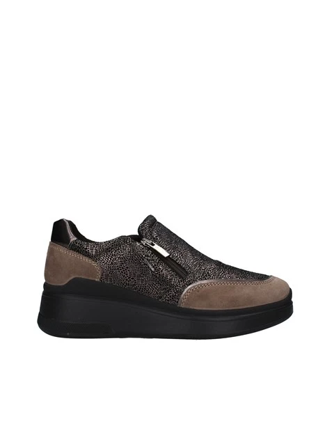 SNEAKERS SLIP ON A DONNA BEIGE E NERO