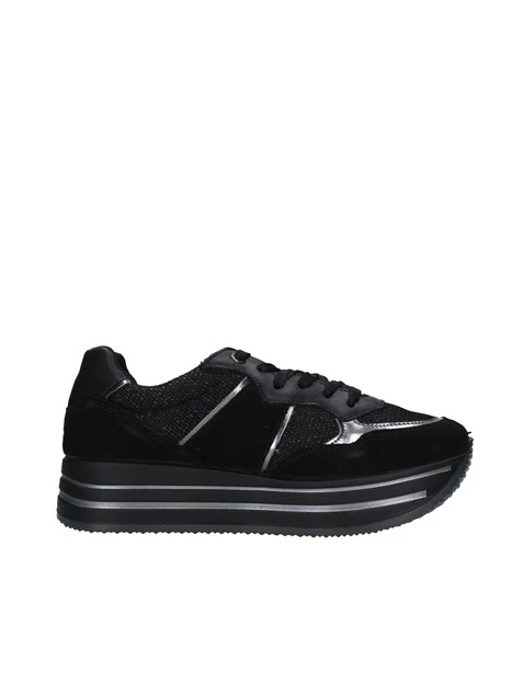 SNEAKERS CON LOGO DORATO DONNA  NERO