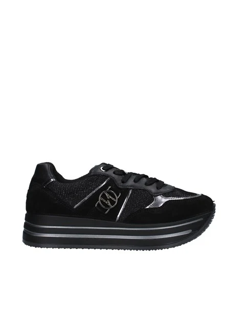 SNEAKERS CON LOGO DORATO DONNA  NERO