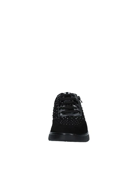 SNEAKERS PLATFORM CON STRASS DONNA NERO