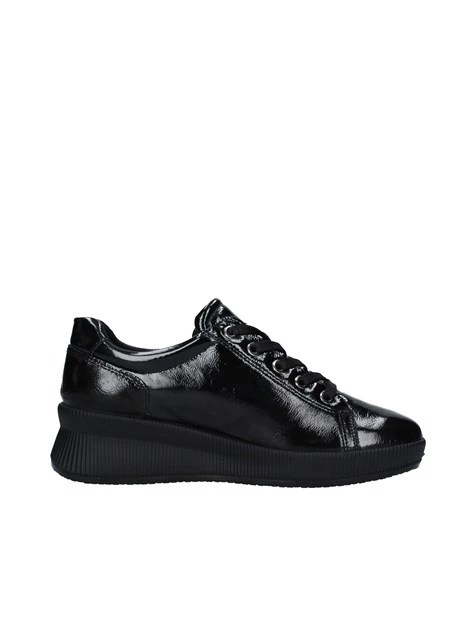 SNEAKERS PLATFORM CON LACCI E ZIP DONNA NERO