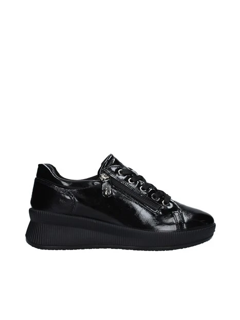 SNEAKERS PLATFORM CON LACCI E ZIP DONNA NERO