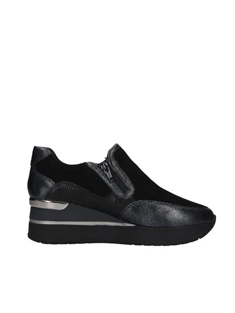 SNEAKERS SLIP ON CON ZEPPA ALTA DONNA NERO