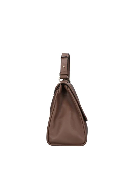 BORSA A MANO IN PELLE CON PATTA DONNA MARRONE