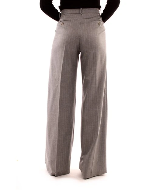 PANTALONI PALAZZO CON PINCES DONNA GRIGIO