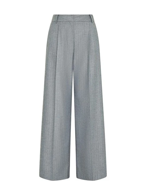 PANTALONI PALAZZO CON PINCES DONNA GRIGIO