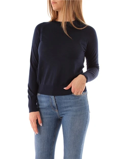 MAGLIA GIROCOLLO IN MISTO LANA DONNA BLU