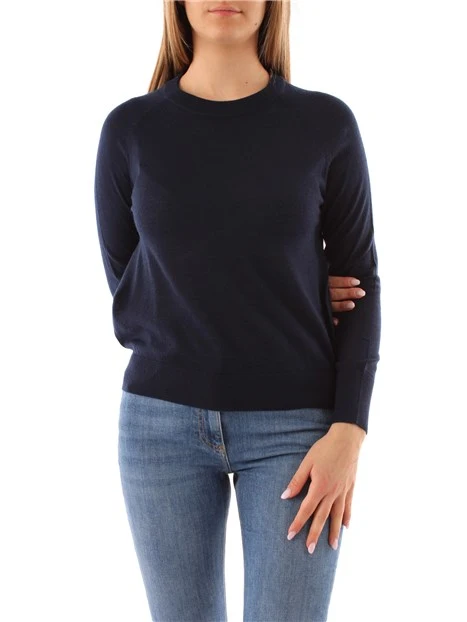 MAGLIA GIROCOLLO IN MISTO LANA DONNA BLU