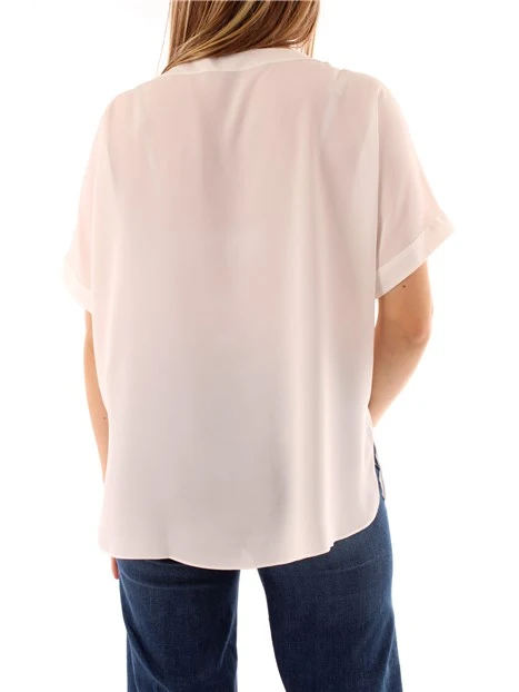 BLUSA A MANICHE CORTE DONNA BIANCO