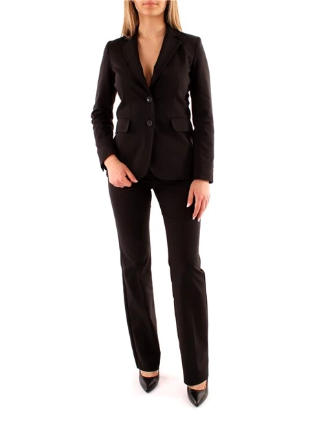 GIACCA BLAZER MONOPETTO IN MISTO COTONE DONNA NERO