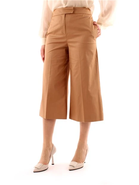 PANTALONI CROPPED IN COTONE DONNA BEIGE