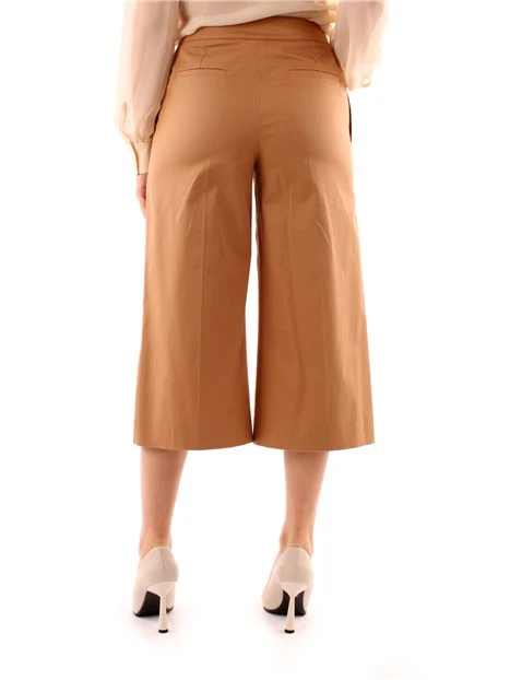 PANTALONI CROPPED IN COTONE DONNA BEIGE