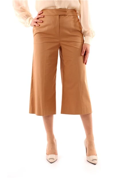 PANTALONI CROPPED IN COTONE DONNA BEIGE