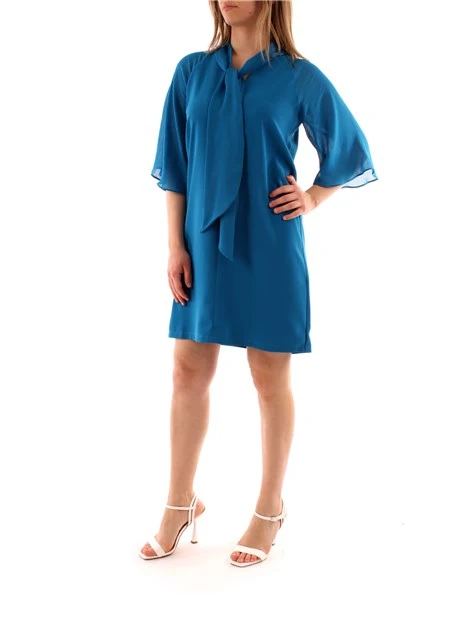 VESTITO CORTO CON FUSCIACCA DONNA BLU