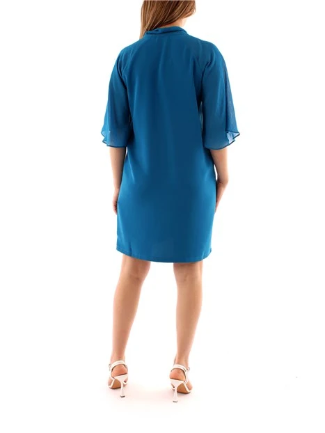 VESTITO CORTO CON FUSCIACCA DONNA BLU