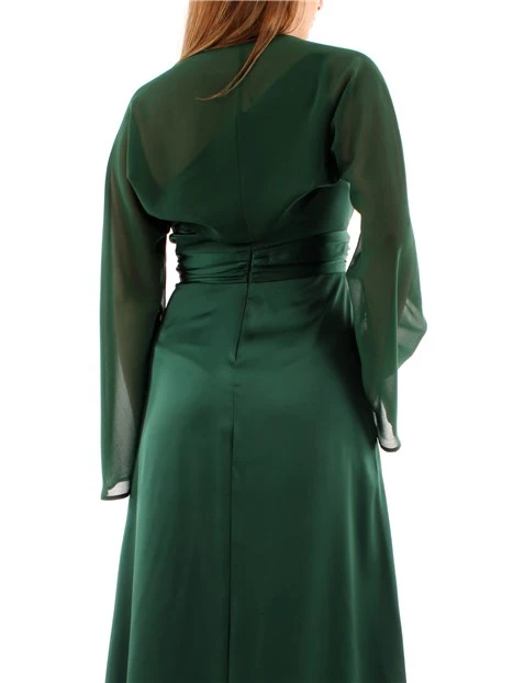 GIACCA COPRISPALLE IN GEORGETTE CRÊPE DONNA VERDE