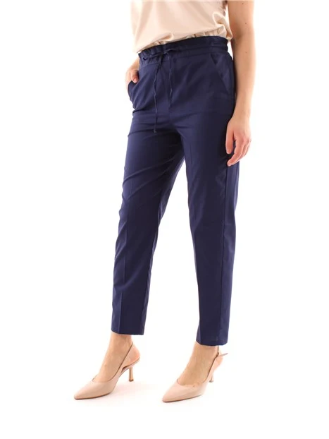 PANTALONI JOGGERS CON VITA ELASTICA DONNA BLU