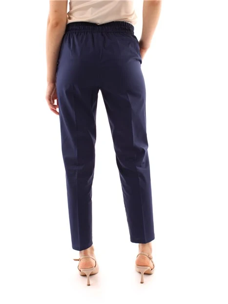 PANTALONI JOGGERS CON VITA ELASTICA DONNA BLU