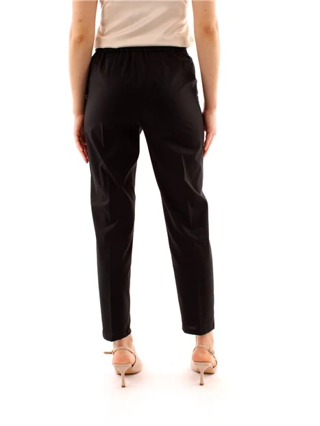 PANTALONI JOGGERS CON VITA ELASTICA DONNA NERO