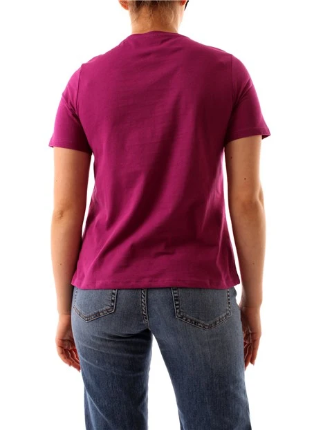 T-SHIRT MANICA CORTA CON RICAMO SANGALLO DONNA VIOLA