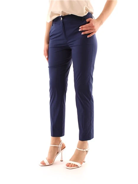 PANTALONI CHINO VITA BASSA DONNA BLU