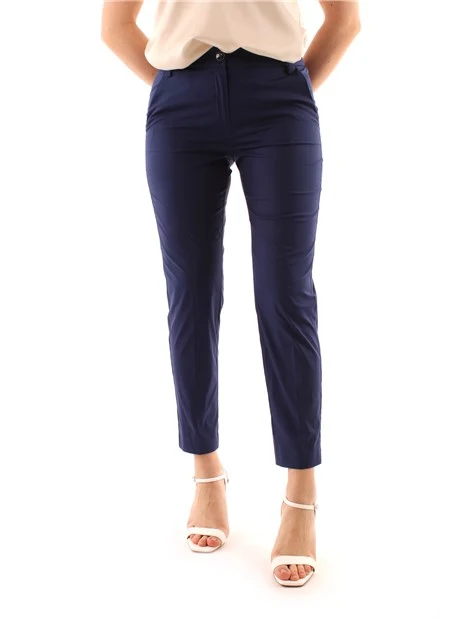 PANTALONI CHINO VITA BASSA DONNA BLU