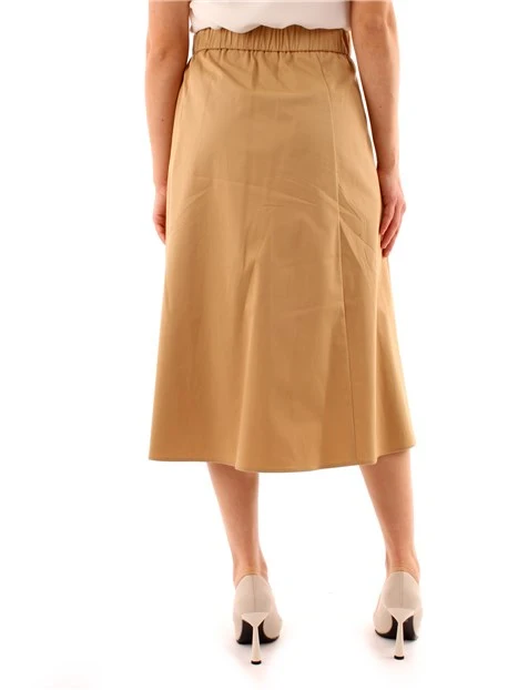 GONNA LUNGA SVASATA IN COTONE DONNA BEIGE