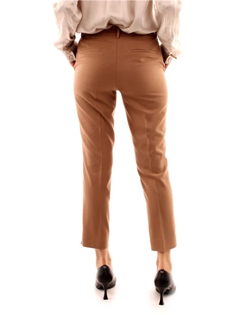 PANTALONI CROPPED IN MISTO VISCOSA DONNA BEIGE