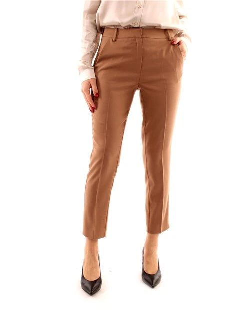 PANTALONI CROPPED IN MISTO VISCOSA DONNA BEIGE