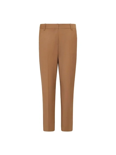 PANTALONI CROPPED IN MISTO VISCOSA DONNA BEIGE