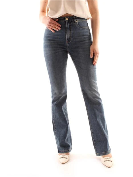 JEANS REGULAR IN DENIM IN COTONE DONNA BLU